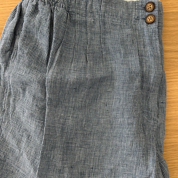 Poetry Blue Linen Pants w Stretch Waist Size 12 - Picture 3 of 6